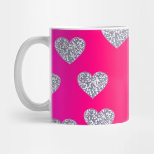 PRETTY PINK GRADIENT MODERN TRENDY HEART PATTERN Mug